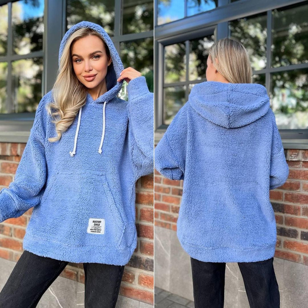 Damen Kuscheliger Kapuzenpullover aus Fleece GR