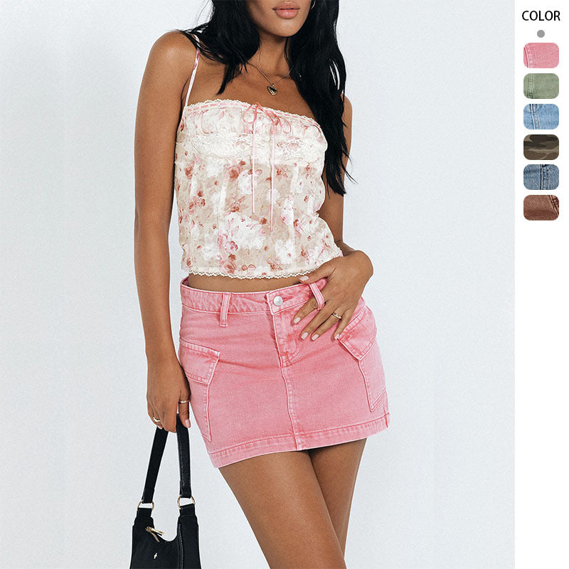 Damen Jeansrock mit praktischen Taschen und trendigem Schnitt GR