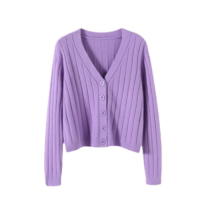 GR | Schnürgestrickter Pullover mit V-Ausschnitt für Damen