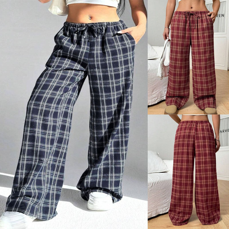 Damen Karierte Freizeithose GR