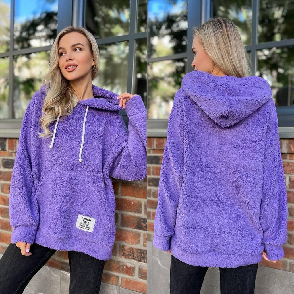 Damen Kuscheliger Kapuzenpullover aus Fleece GR