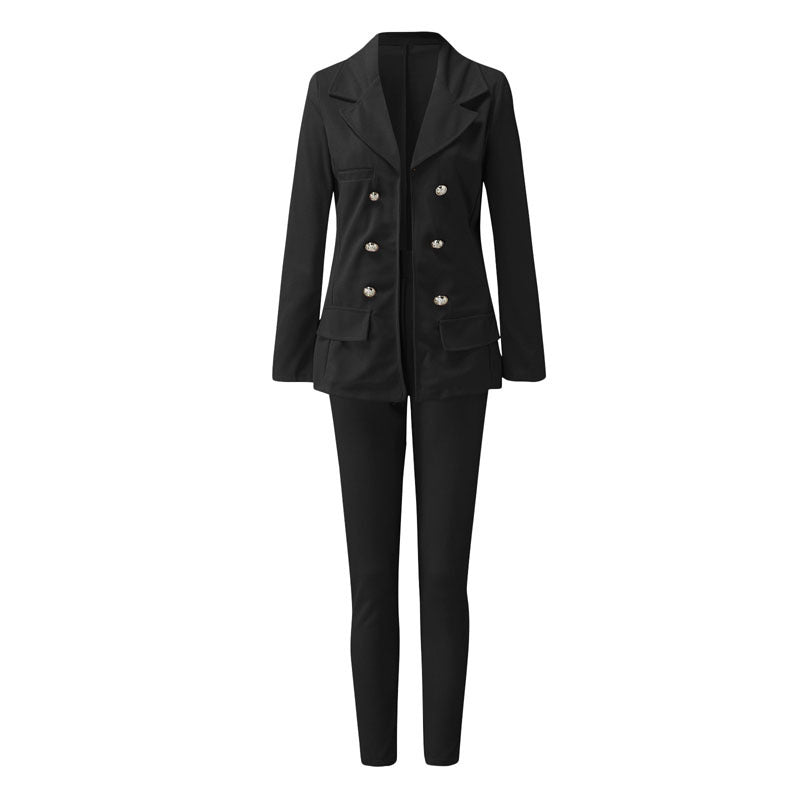 GR | Single-breasted suit trousers set 