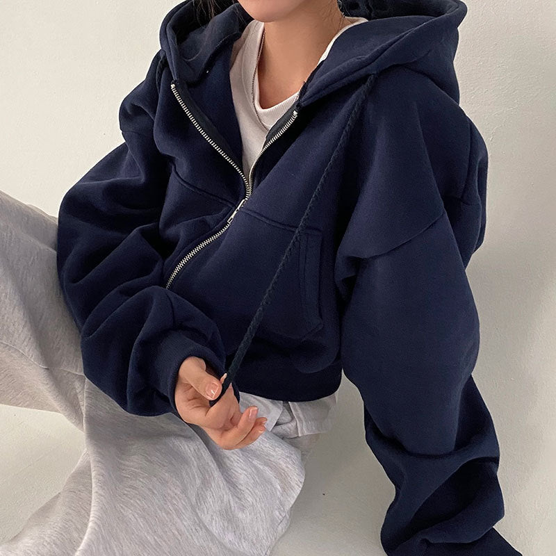 Damen Kapuzenpullover mit oversized Schnitt und praktischen Taschen GR