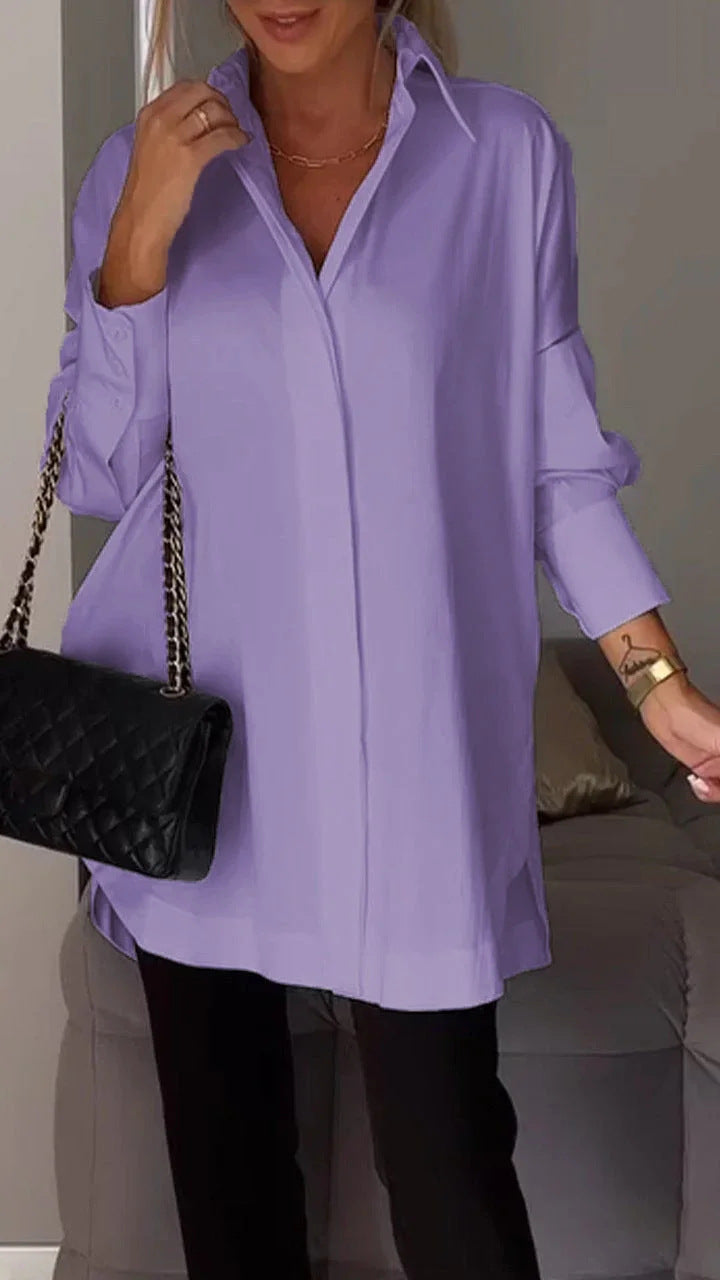 GR | Einfacher Pullover Langarmshirt