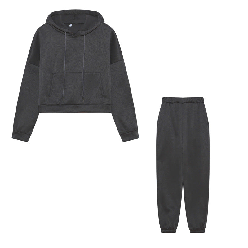 Damen Hoodie und Jogginghose-Set mit lässigem Schnitt und elastischem Bund GR