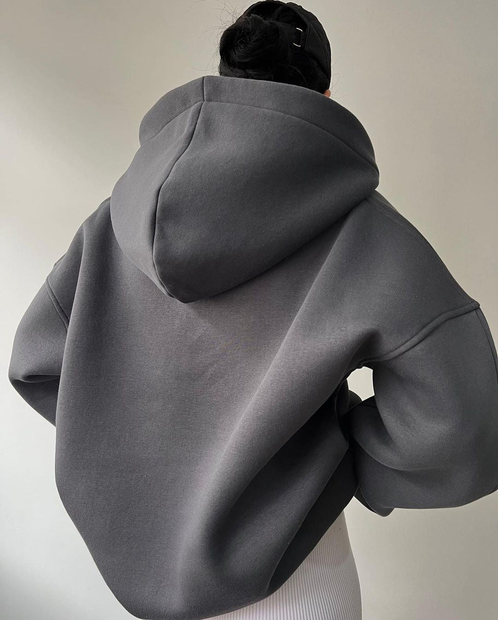 Damen oversized Kapuzenpullover mit Kängurutasche und bequemer Passform GR