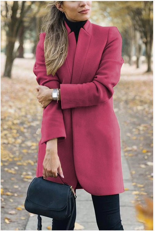 GR - Elegant coat with stand-up collar