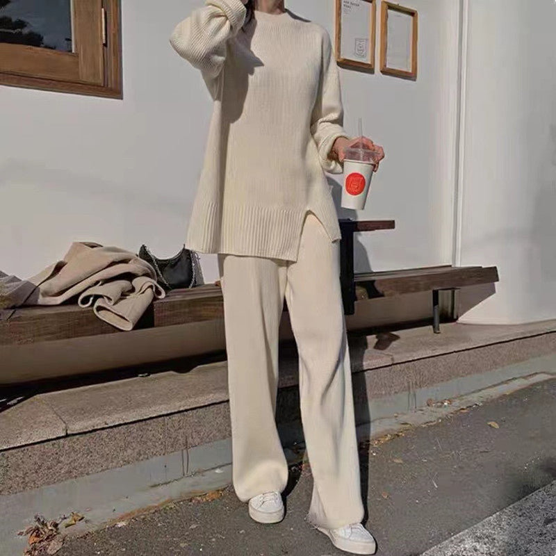 GR | Straight-leg wide-leg trouser suit 