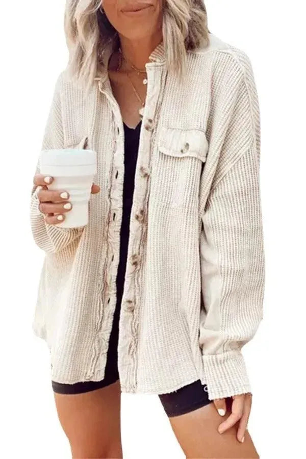 GR | Women's irregular shirt jacket