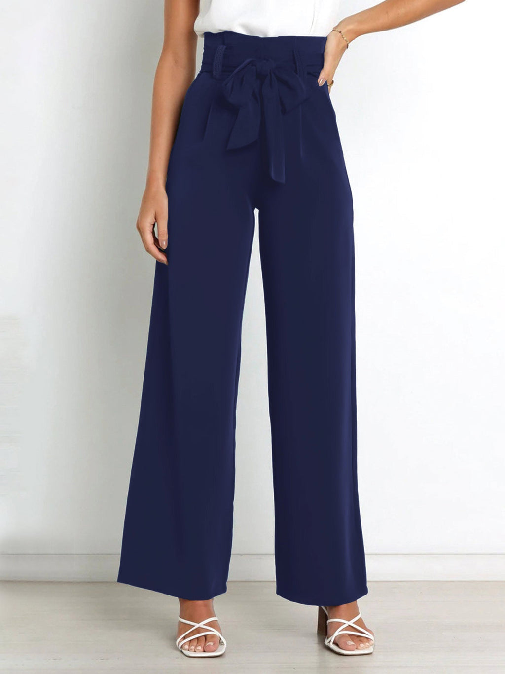 GR | Stylish lacing bow summer trousers 