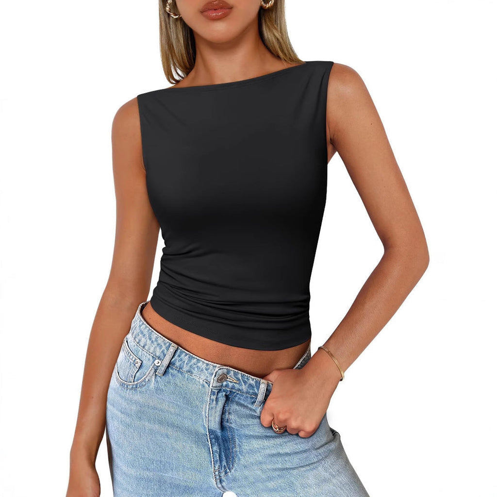 GR | Sleeveless slim fit tank top