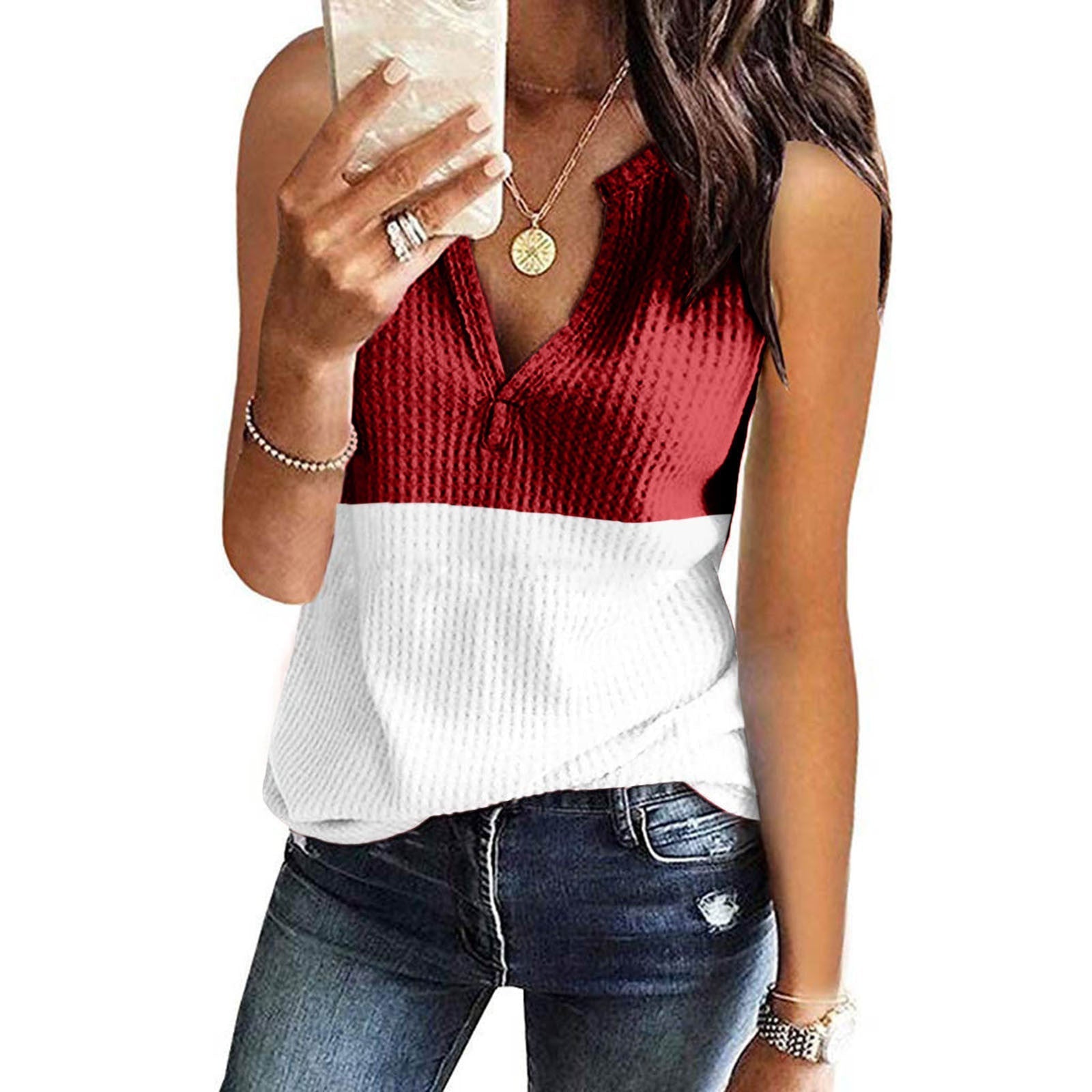 Women's sleeveless top size