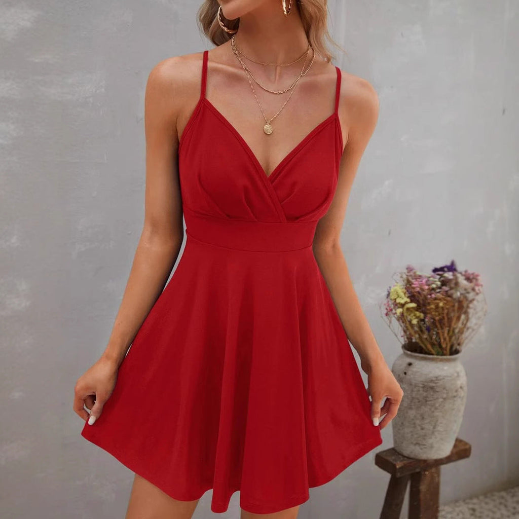 Women's summery V-neck sundress, size