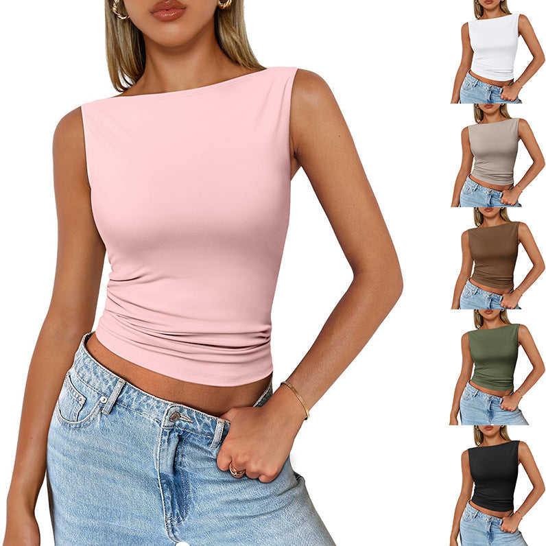 GR | Sleeveless slim fit tank top