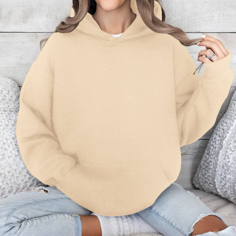 Damen lässiger Hoodie mit kängurutasche und gemütlichem Schnitt GR