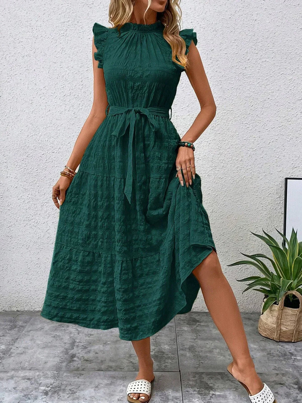 GR | Bezauberndes Midikleid aus Baumwolle