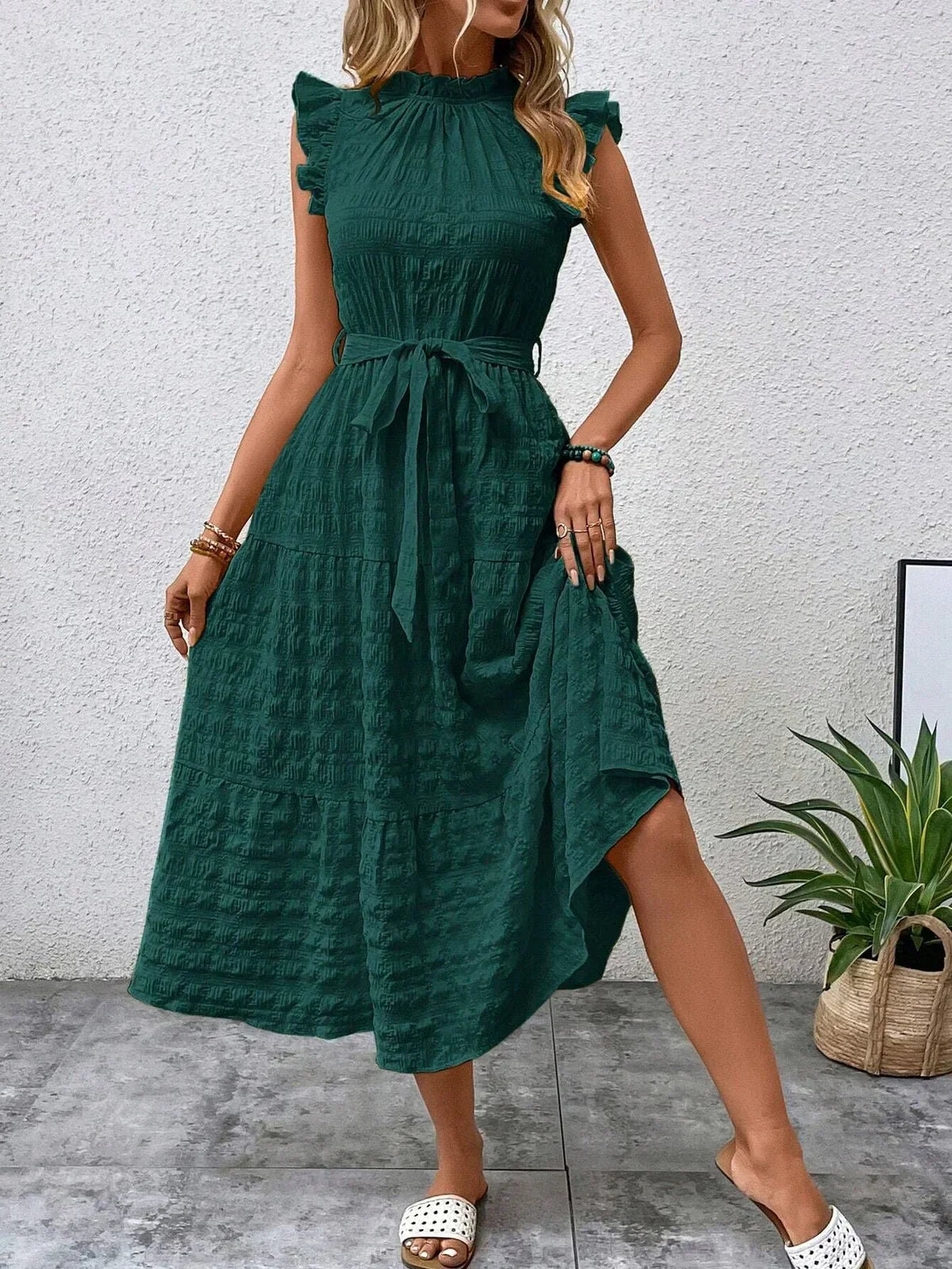 GR | Bezauberndes Midikleid aus Baumwolle