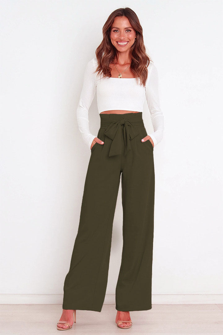 GR | Stylish lacing bow summer trousers 