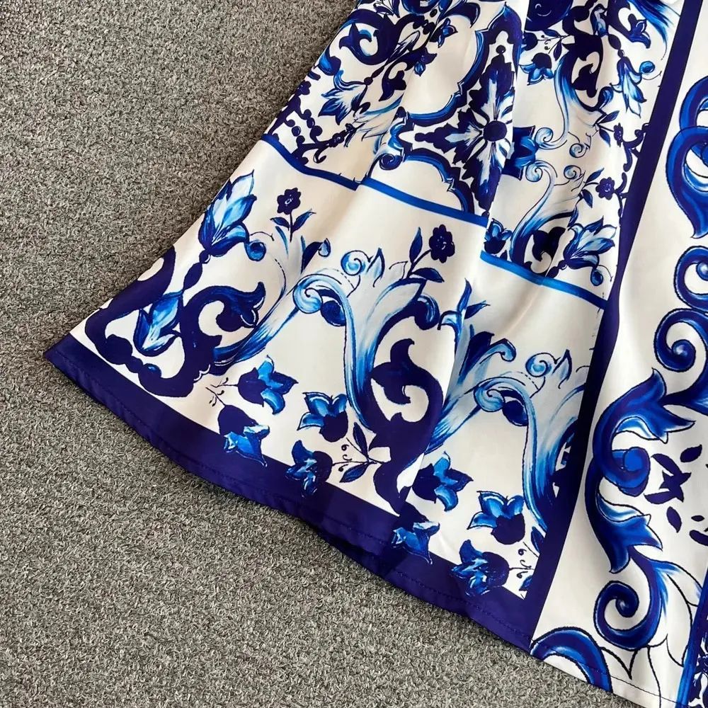 Damen Hemdkleid mit floralem Druck und taillierbarem Bindegürtel GR