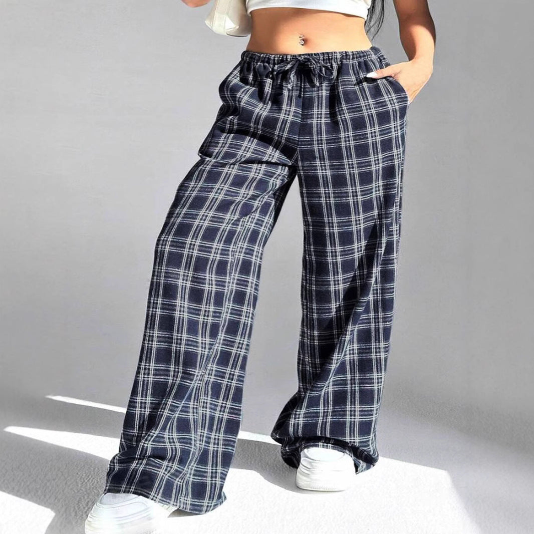 Damen Karierte Freizeithose GR