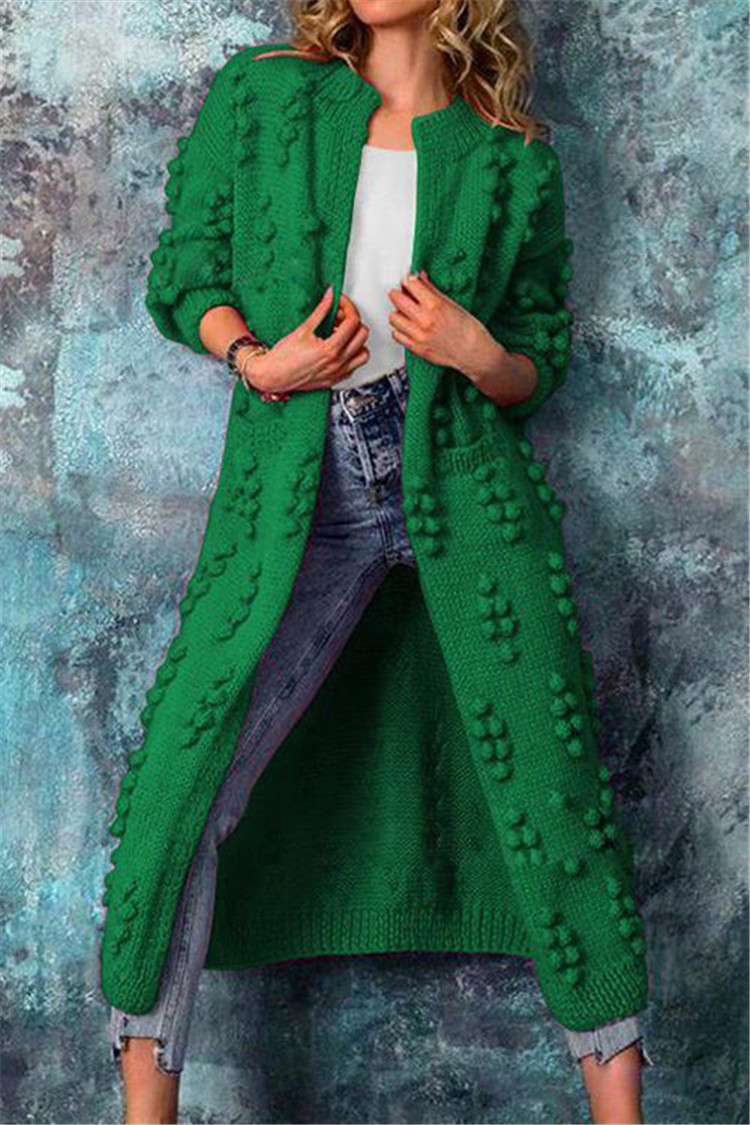 GR | Long knitted vest for women