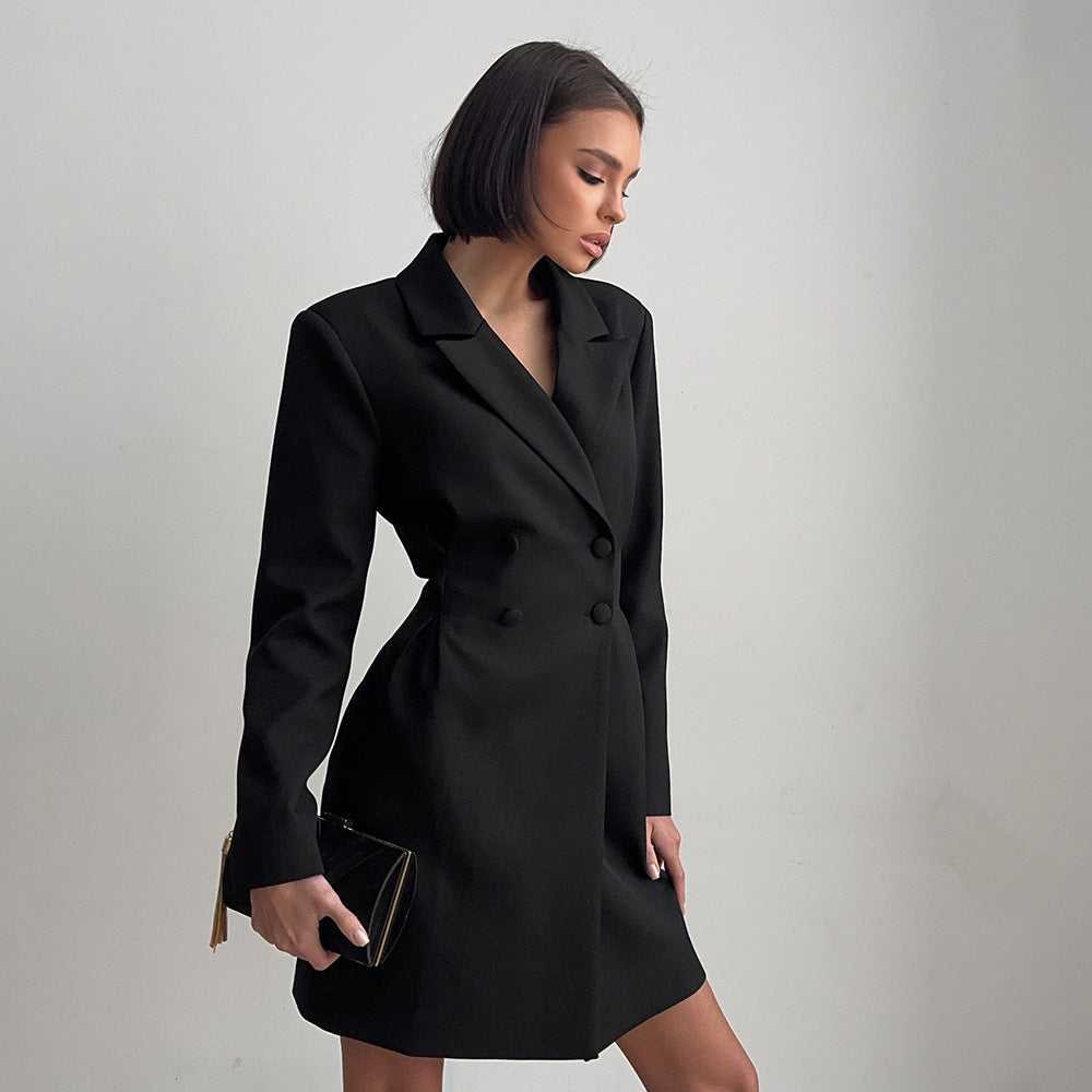 Women's blazer dress in an oversized cut, size S
