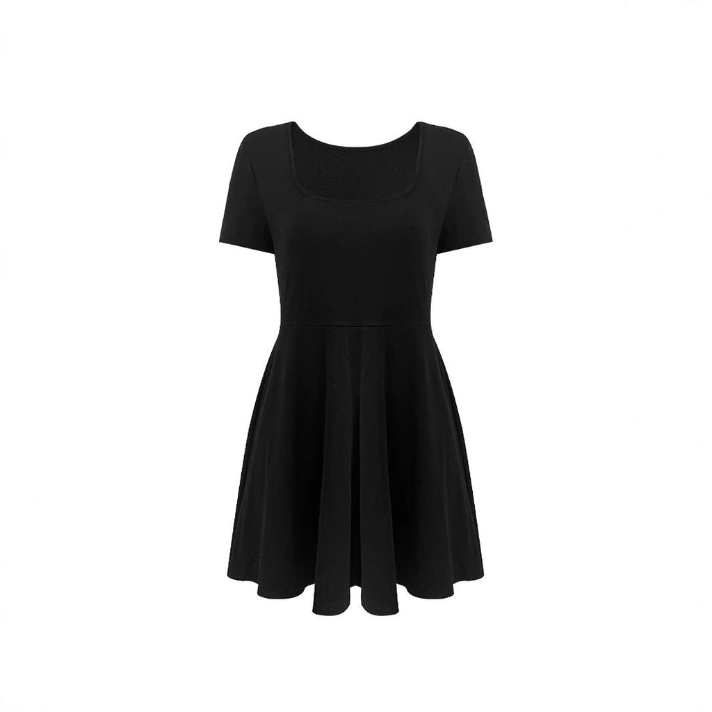 Damen A-linien Kleid mit Rundhalsausschnitt GR