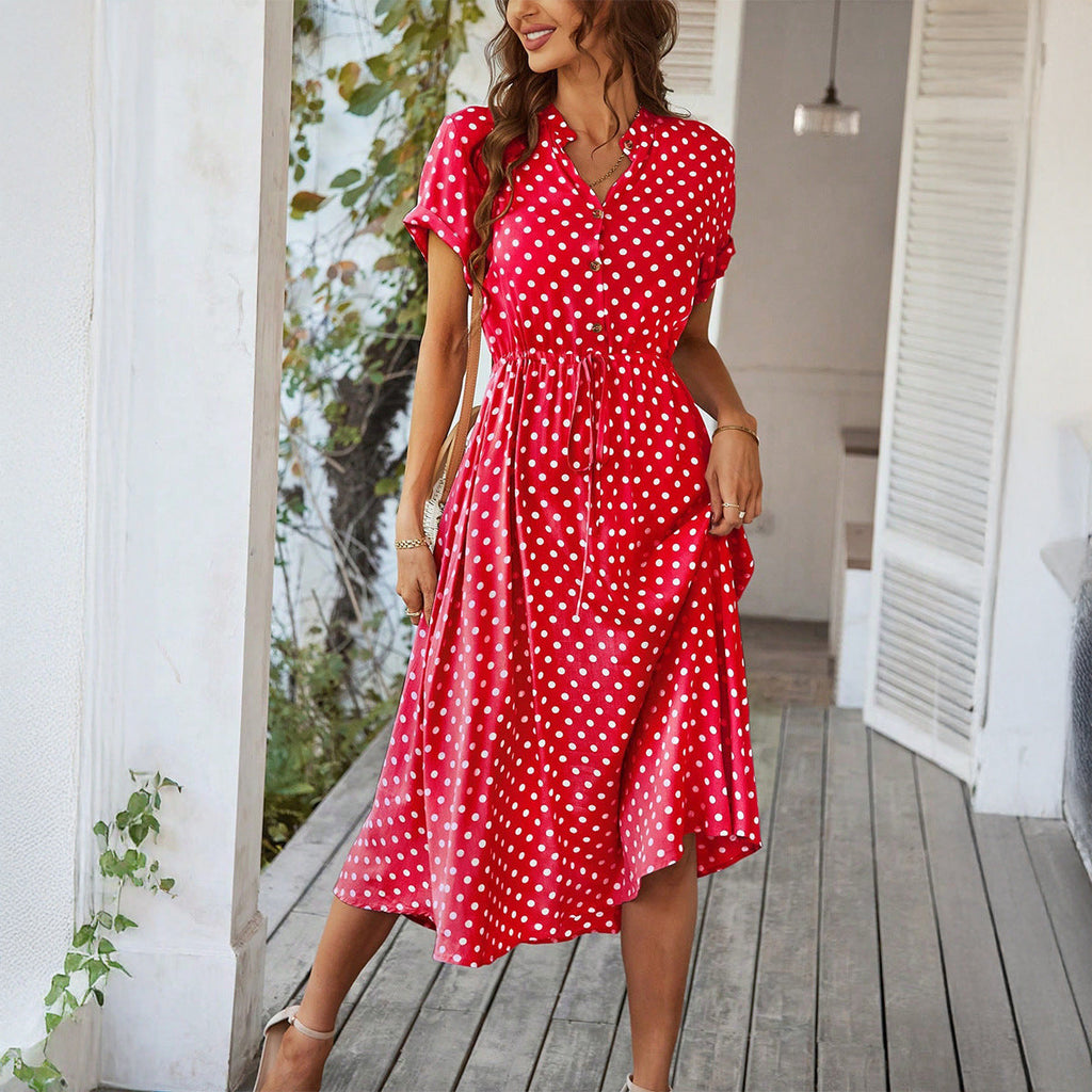 Women's polka dot midi dress, size