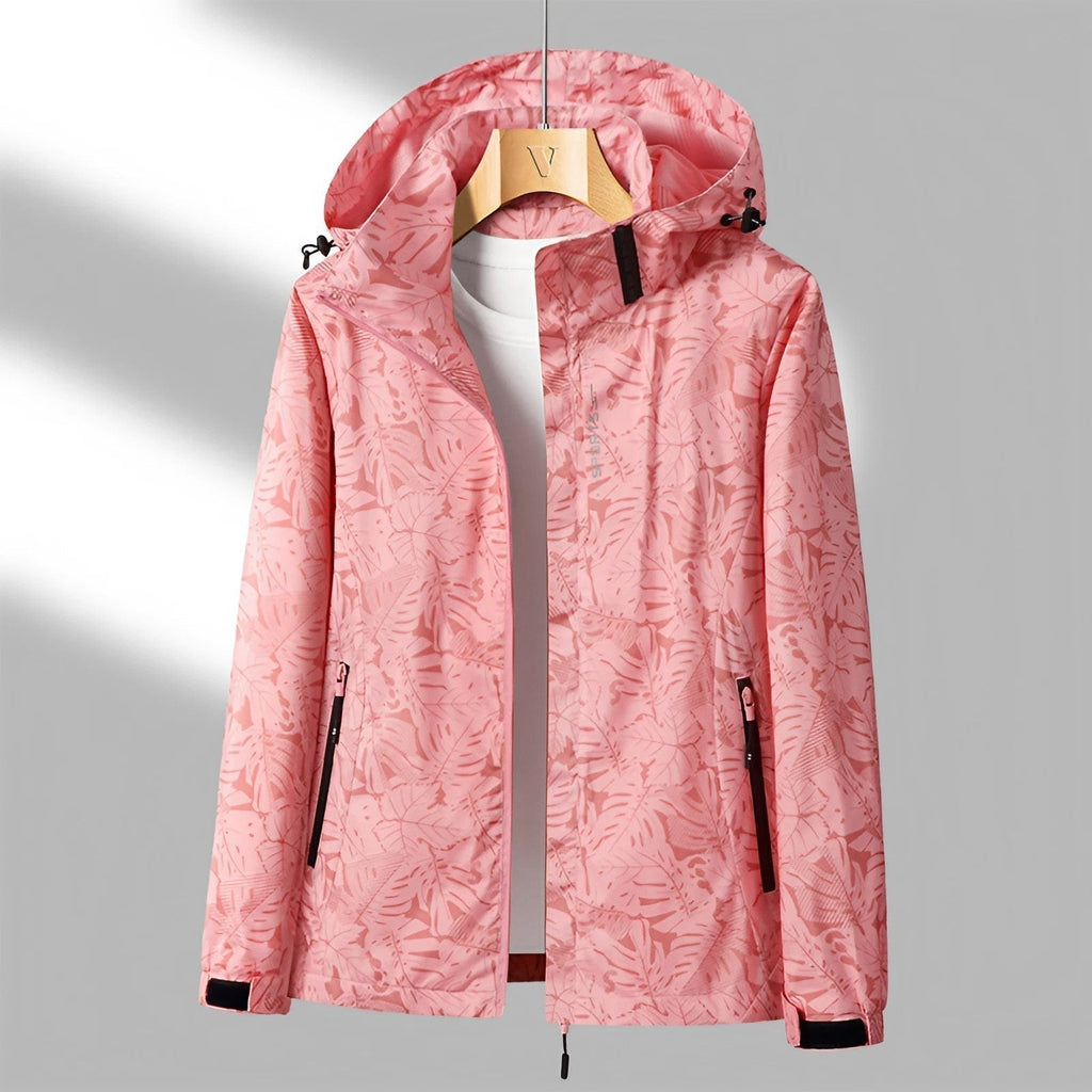 GR | Waterproof women's hooded rain jacket