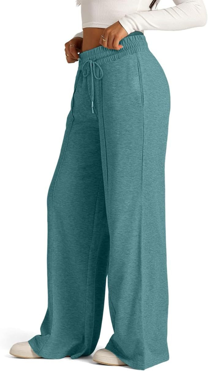 Damen Bequeme und lässige Freizeithosen mit elastischem Bund und seitlichen Taschen GR