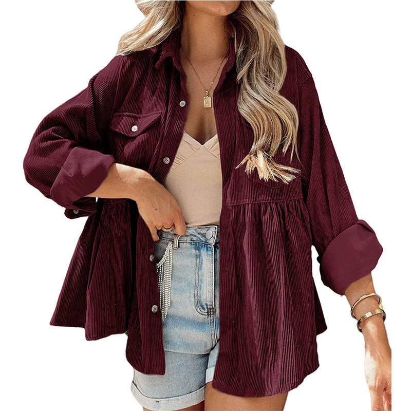GR | Come Around Corduroy Babydoll Jacket (Made of Polyester)