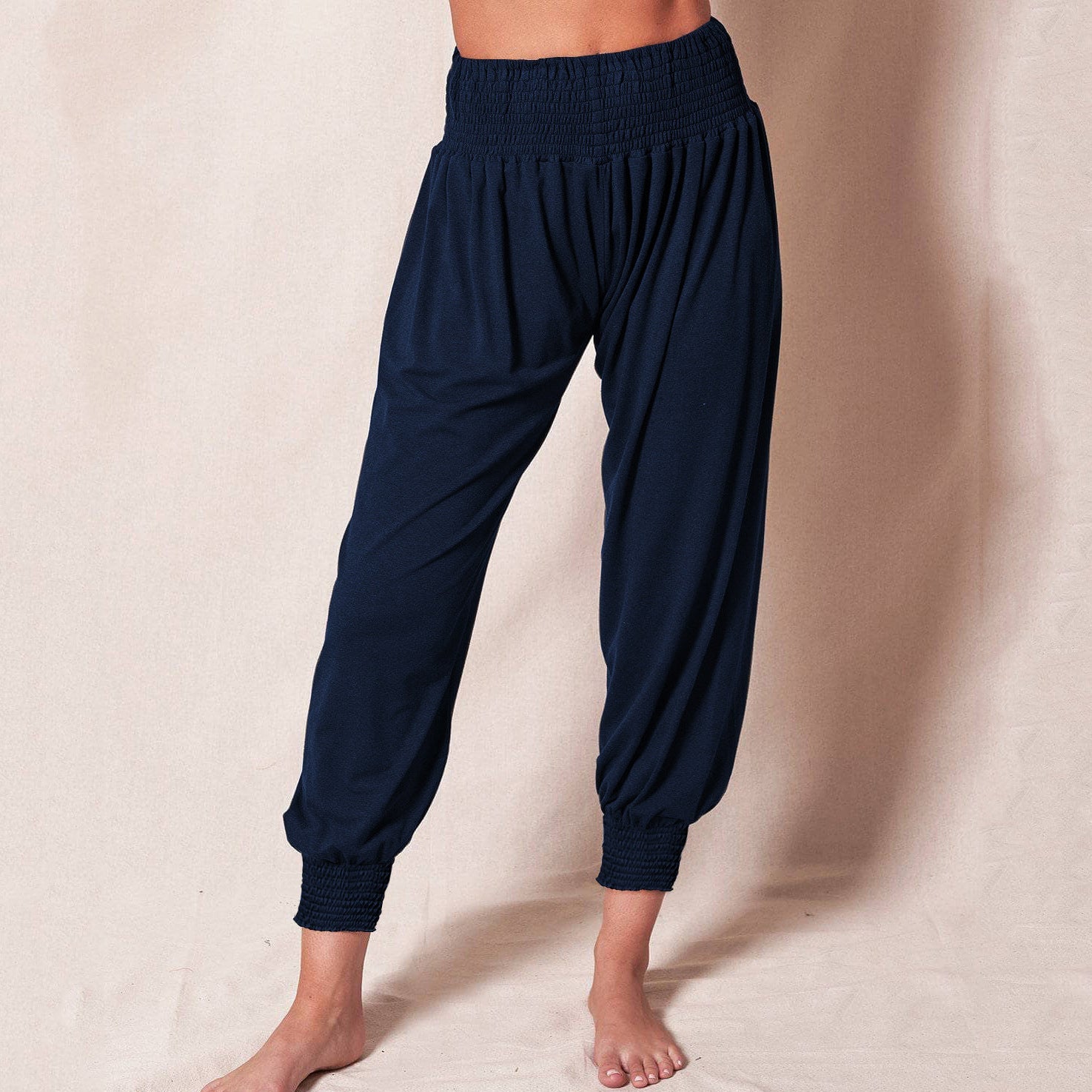 Damen luftige Sommerhose mit elastischem Bund GR