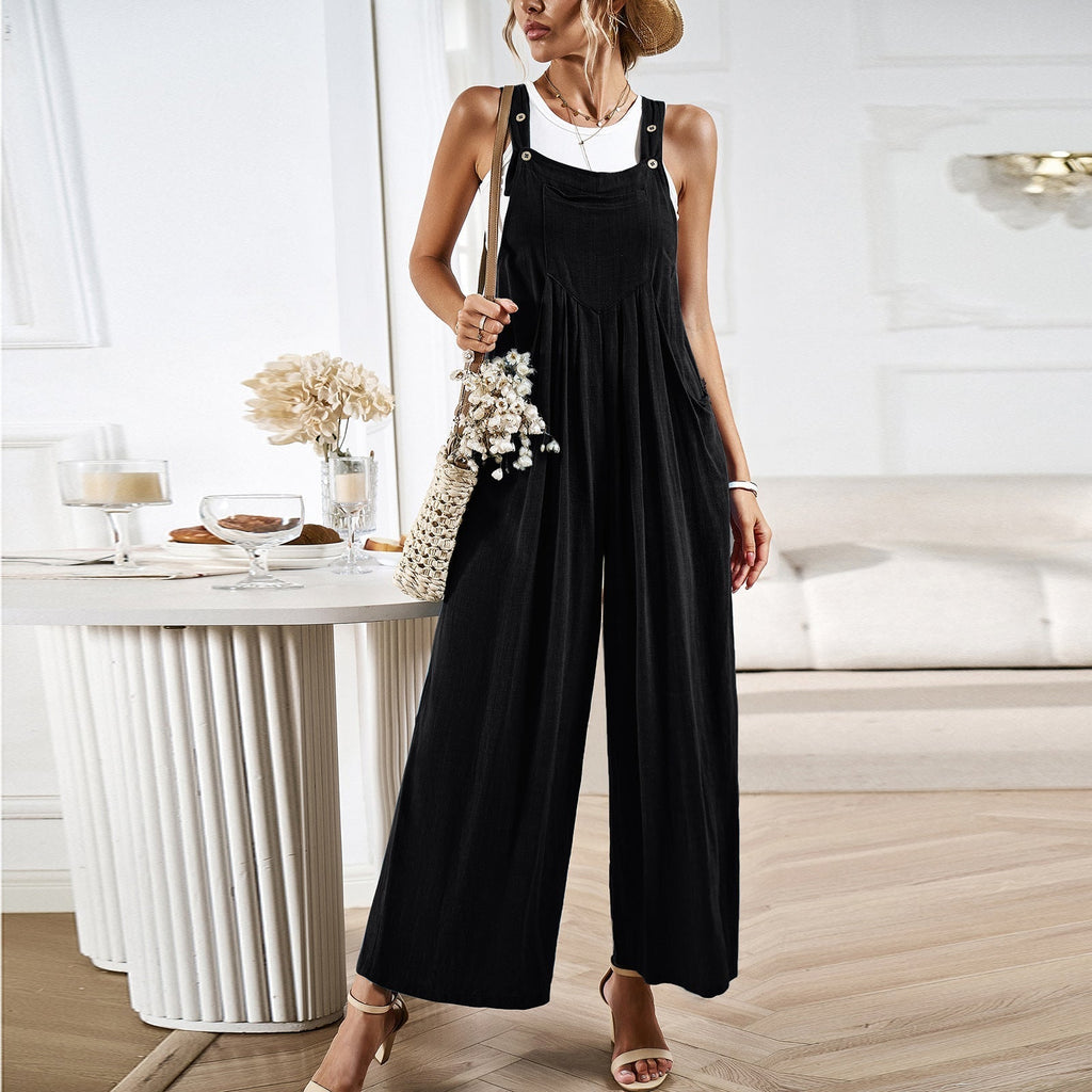 GR | Loose-fitting leg-length jumpsuit