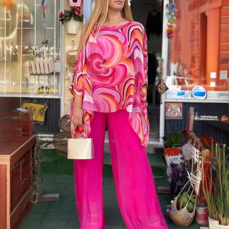GR | Colorful Chiffon Printed Set 
