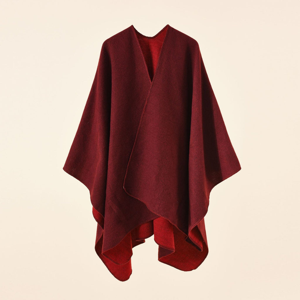 Damen Strickponcho mit asymmetrischem Schnitt und hoher Warmhaltefunktion GR