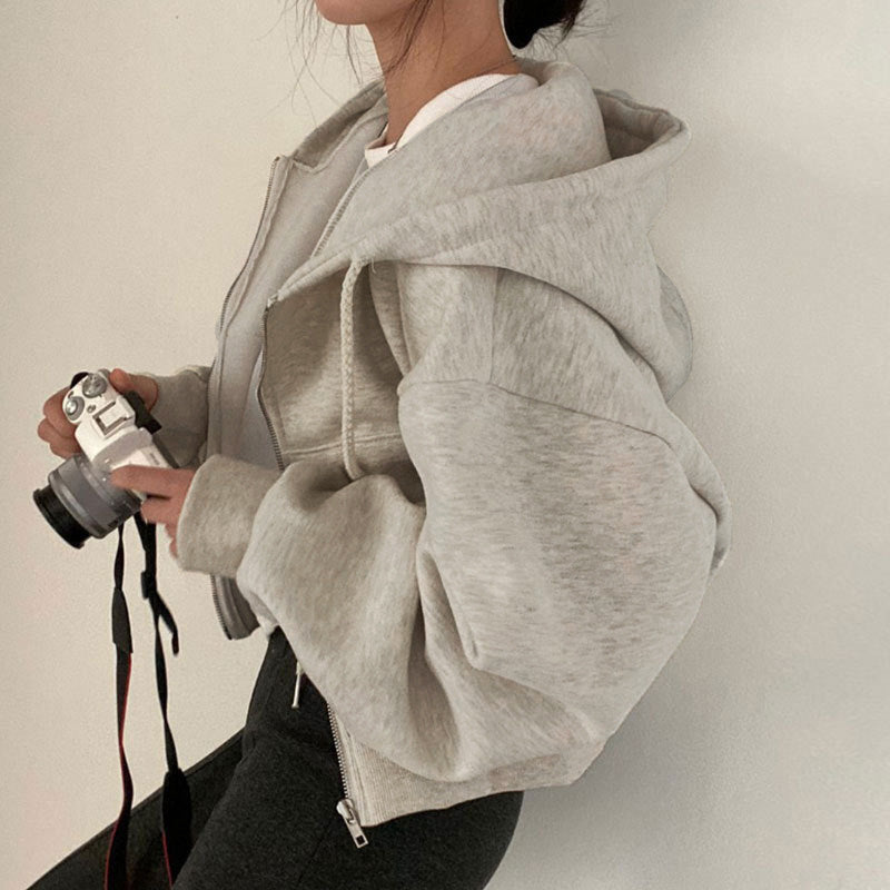Damen Kapuzenpullover mit oversized Schnitt und praktischen Taschen GR