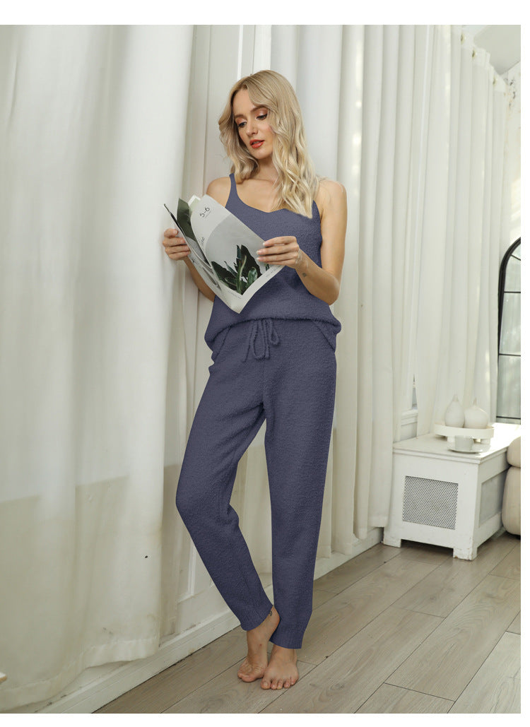 GR | Fleece knit top pajama set 