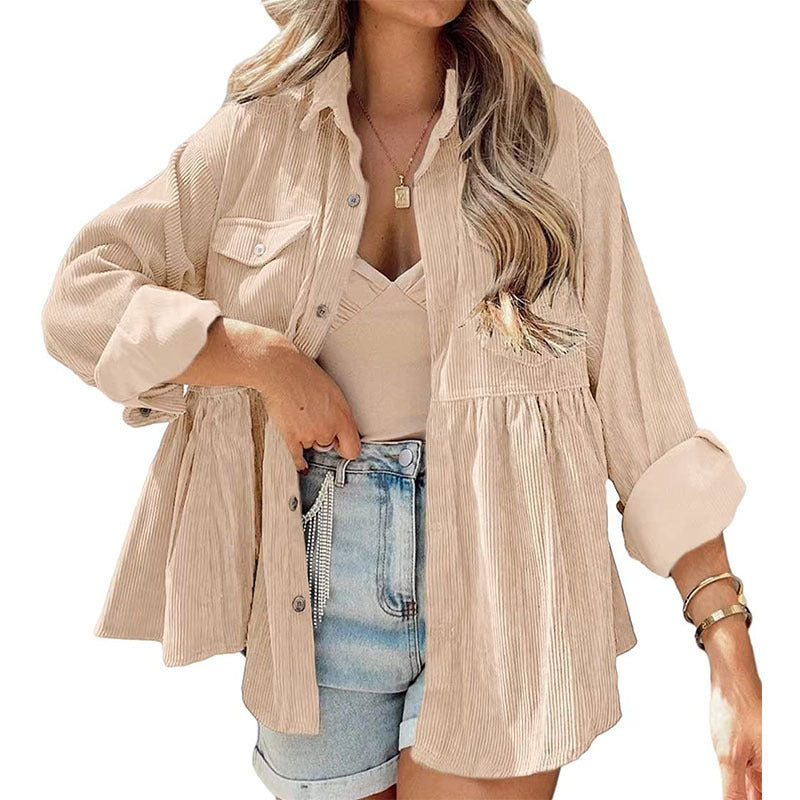 GR | Come Around Corduroy Babydoll Jacket (Made of Polyester)