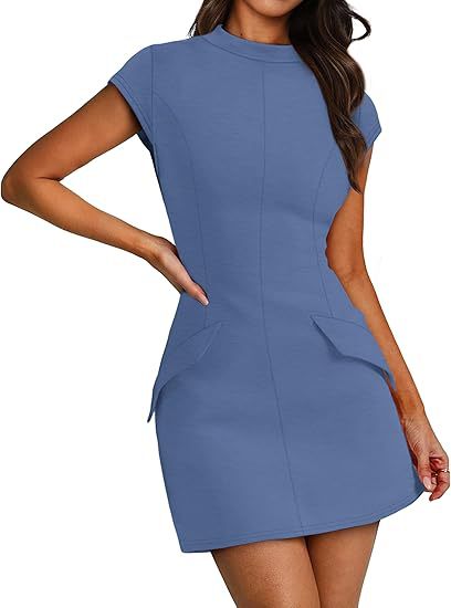 Damen Figurbetontes Kleid mit praktischen Taschen GR