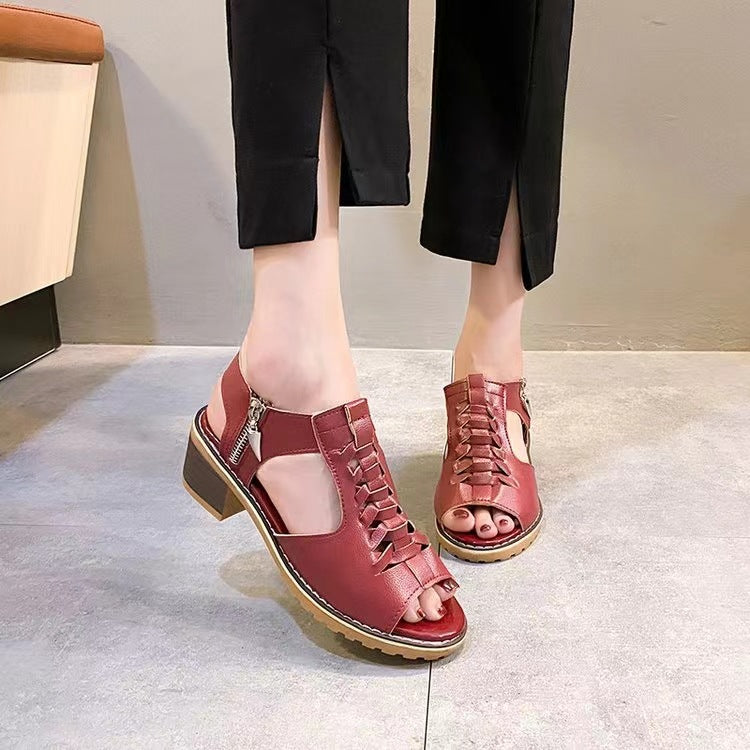 GR - Orthopedic sandals with heels | Comfortable women's sandals with lace design