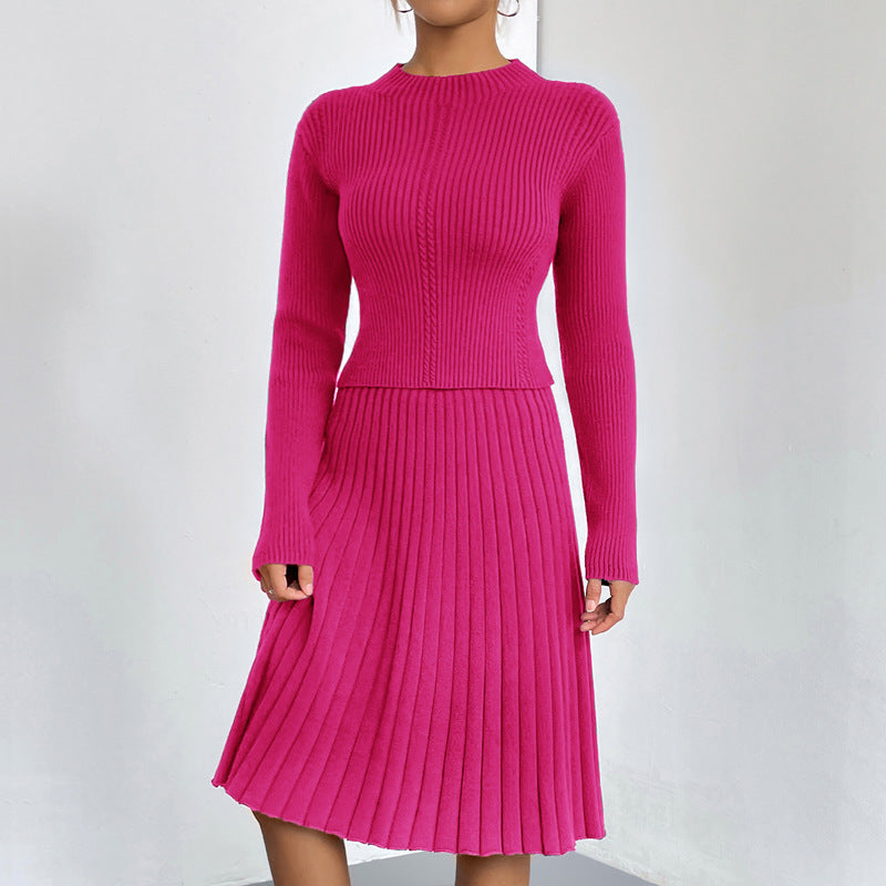 GR | A-line skirt knit sweater set 