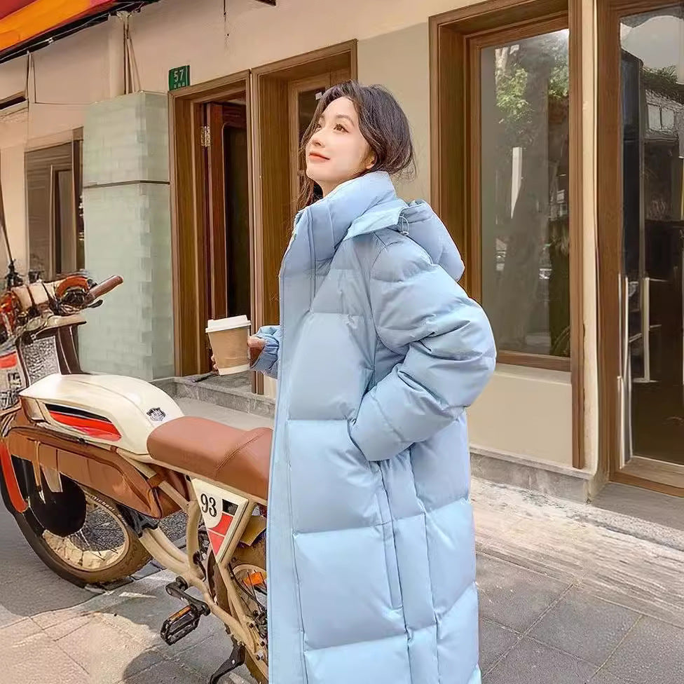 GR | Pleated coat with hood - Stylish winter clothing