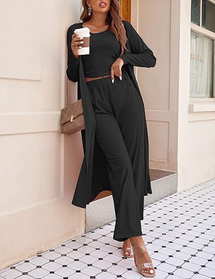 GR | Knitted vest with pockets, three-piece set 
