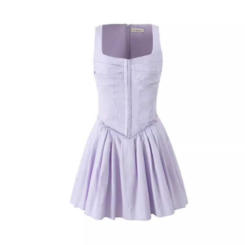 Damen modisches Sommerkleid mit taillierter Silhouette und durchgehenden Knöpfen GR