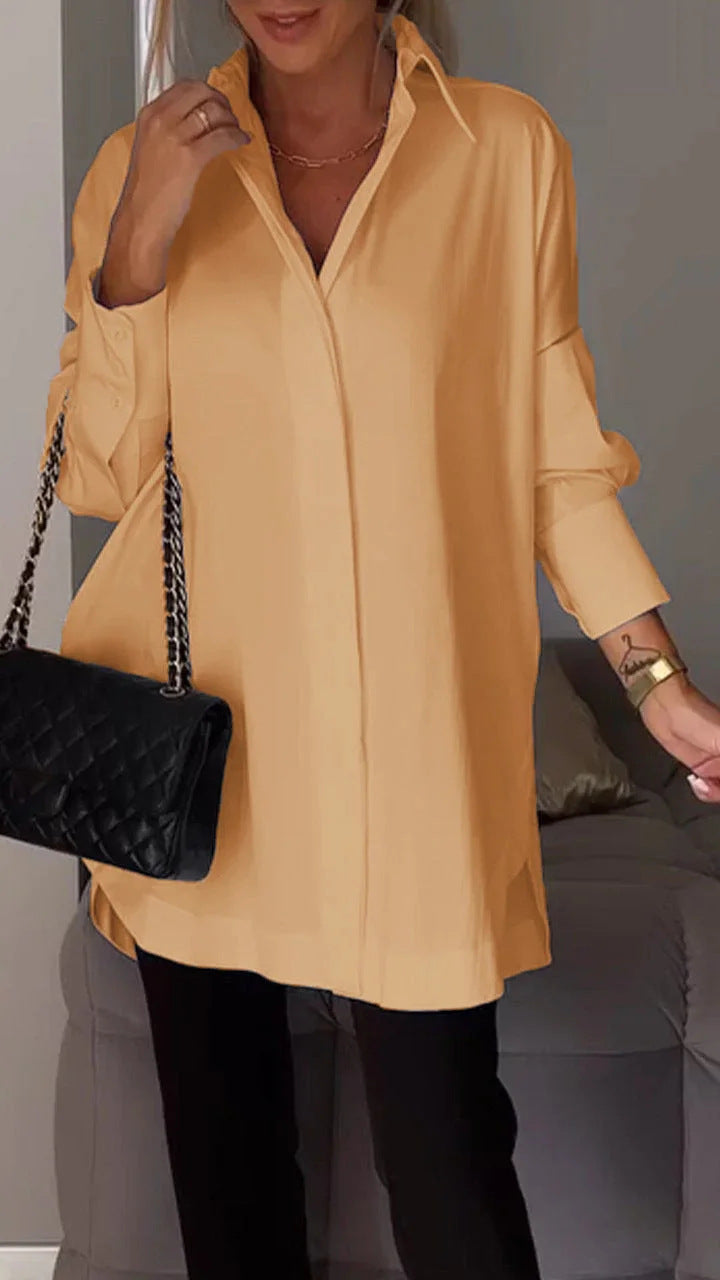 GR | Einfacher Pullover Langarmshirt