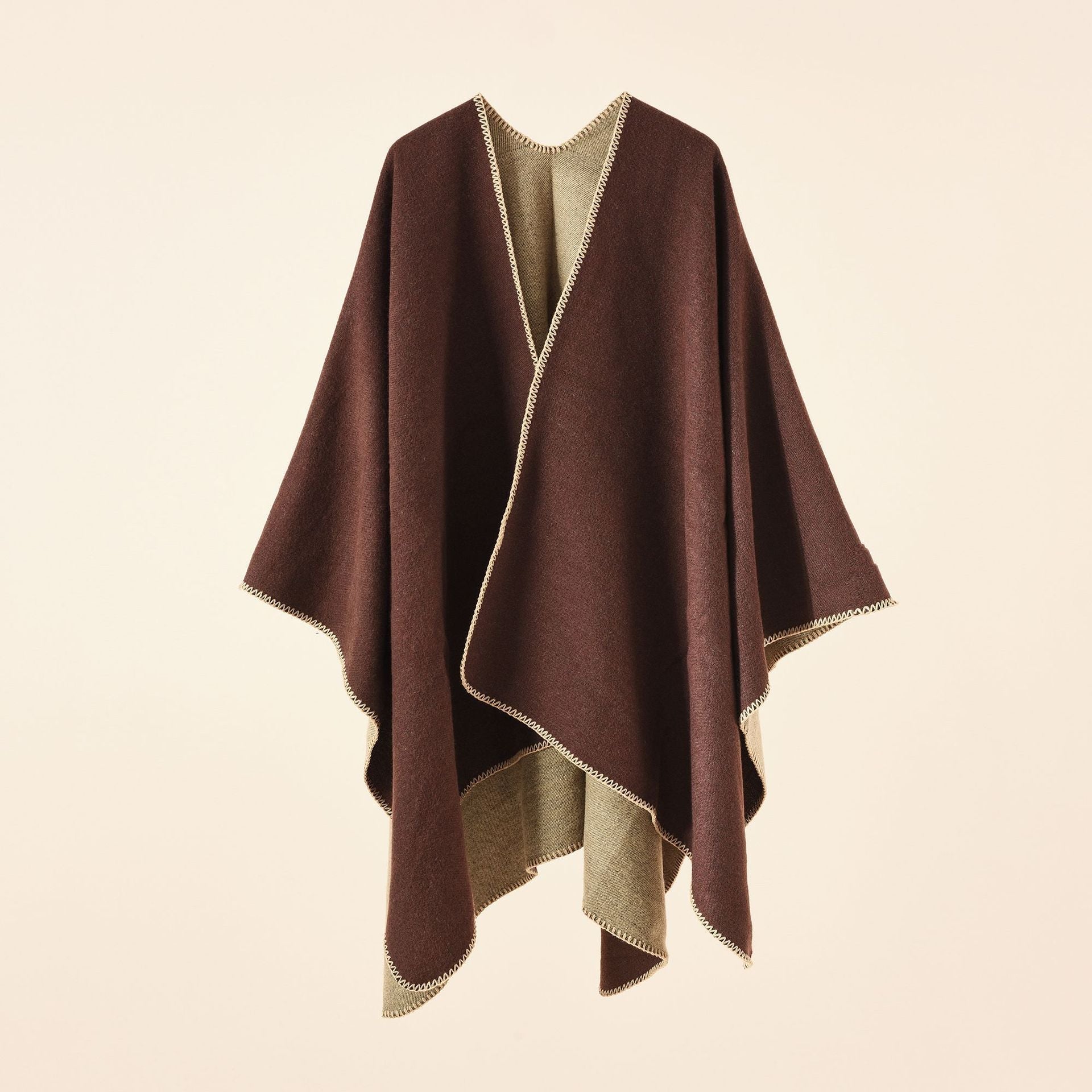 Damen Strickponcho mit asymmetrischem Schnitt und hoher Warmhaltefunktion GR