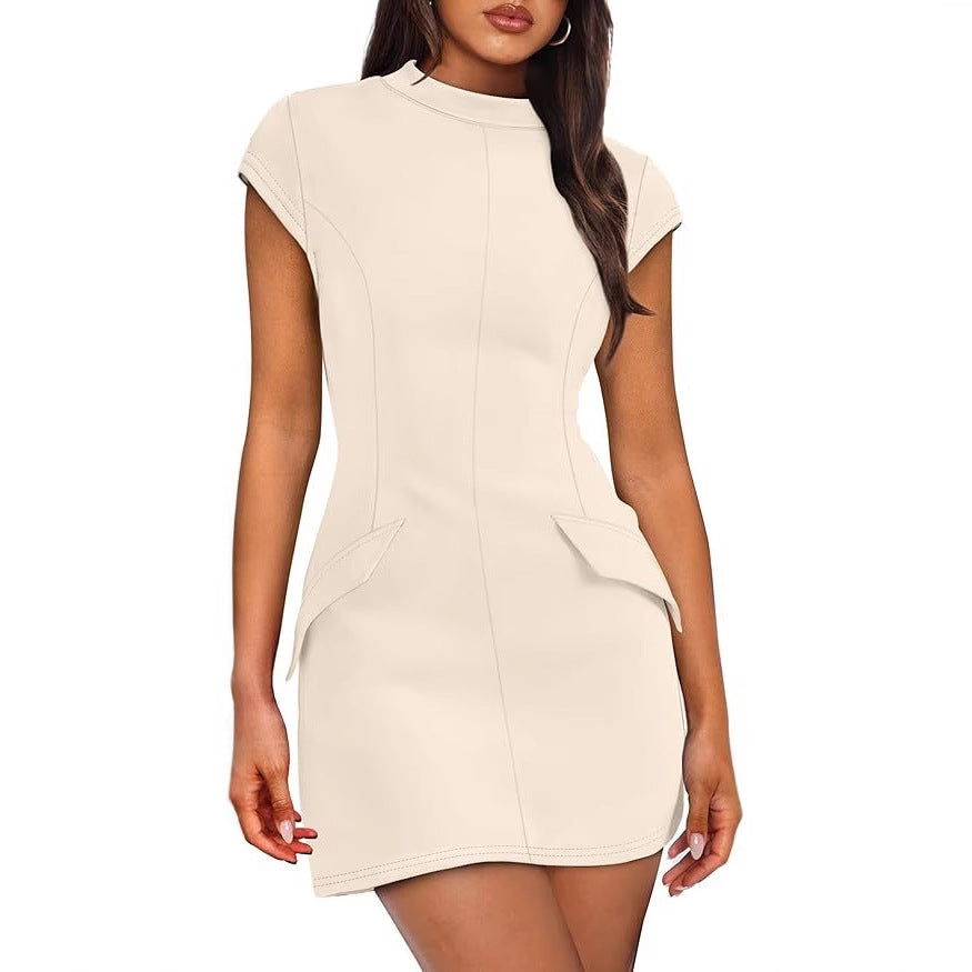 Damen Figurbetontes Kleid mit praktischen Taschen GR
