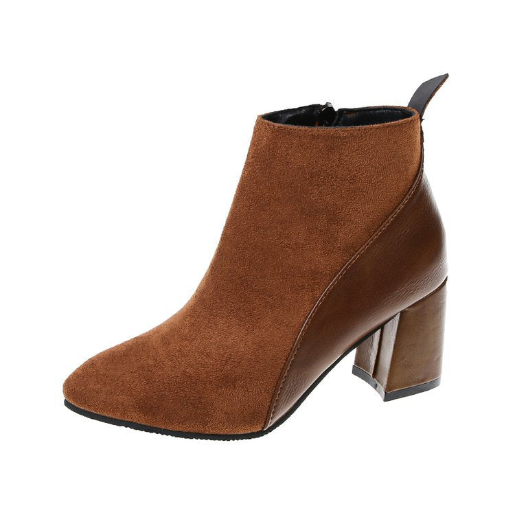 Women's fashionable and elegant ankle boots with trendy block heel, size GR
