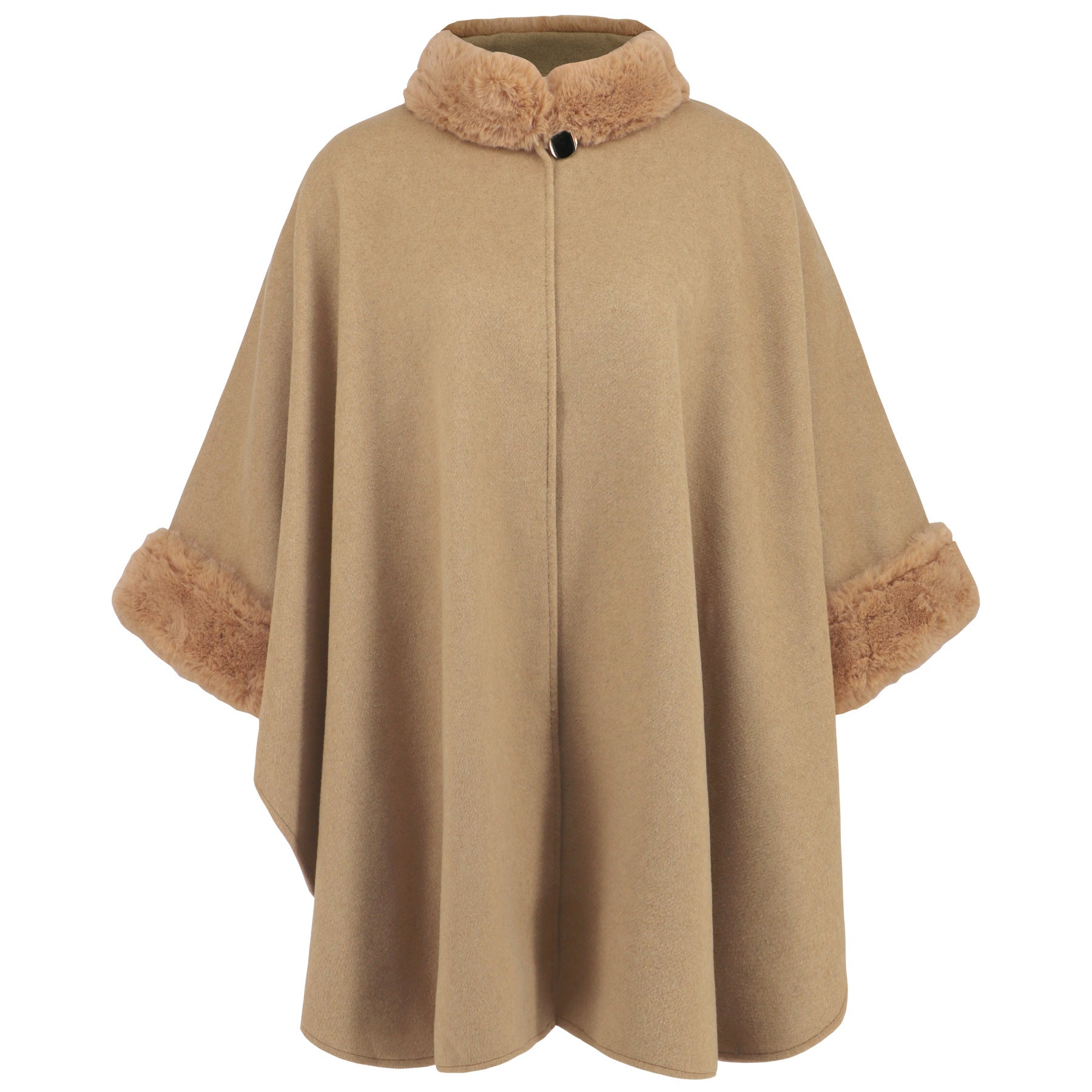 Women's Oversized Hugging Poncho with Cozy Lining, Size
