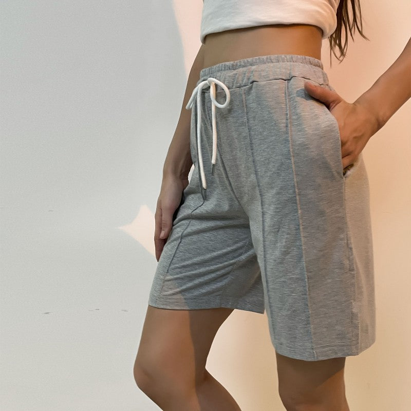 Damen Baumwoll-Shorts mit elastischem Bund und praktischen Taschen GR